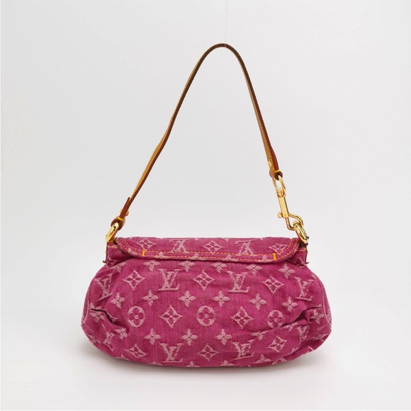 Louis Vuitton Pink Monogram Denim Pleaty Bag - Picture 2 of 11